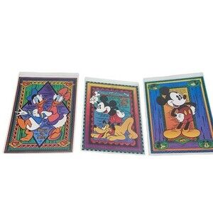 Mead Disney Electric Mouse Notepads Lot 3 Vintage 1990s Mickey Donald Daisy Goof